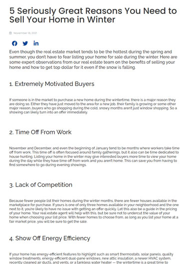 Seriously Great Reasons